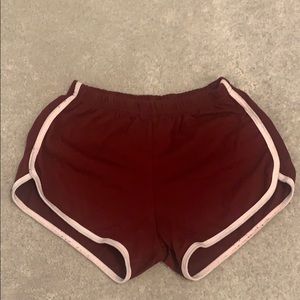 Burgundy shorts